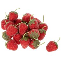 Produkt Sztuczne truskawki, dekoracja do eleganckich wnętrz i na uroczystości, 4 cm, 24 sztuki
