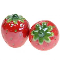 Truskawka ceramiczna Ø5cm H6cm 3szt.