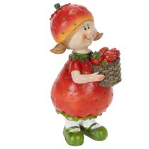 Produkt Dekoracyjna figurka „Dziewczynka Truskawka” do letniej dekoracji, urocza figurka do salonu i na balkon, 18 cm