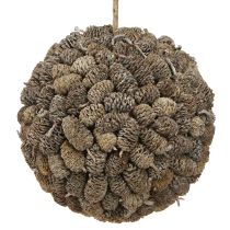 Produkt Szyszka olchowa kula ozdobna do zawieszenia, bielona, 20 cm