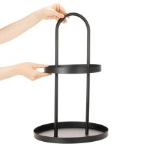 Produkt Metalowa, dwupoziomowa, okrągła taca dekoracyjna 58 cm