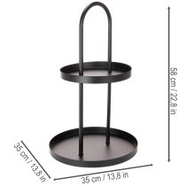 Produkt Metalowa, dwupoziomowa, okrągła taca dekoracyjna 58 cm