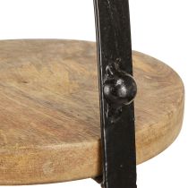Produkt 3-poziomowa dekoracja drewniana w kolorze naturalnym czarnym Ø30cm W52cm