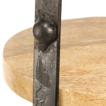 Produkt Stojak na ciasto, drewno, metal, naturalny czarny, 2-poziomowy, Ø25,5 cm, wys. 38 cm