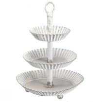 Produkt Metalowa 3-poziomowa taca biała, wys. 23 cm