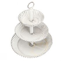 Produkt Metalowa 3-poziomowa taca biała, wys. 23 cm