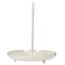 Produkt Dekoracyjna metalowa miska z uchwytem do nowoczesnego salonu i dekoracji stołu 31 cm