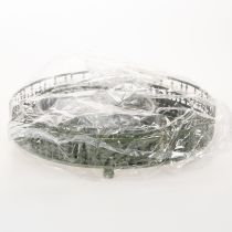 Produkt Metalowy stojak na przekąski, zielony, trzypoziomowy, dekoracja jodłowa, okrągły, 49 cm