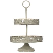 Produkt Dekoracyjna taca do serwowania, piętrowa, z uchwytem, motyw gwiazdy, dwupoziomowa, 49 cm