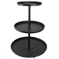 Patelnia na ciasto czarna, 3-poziomowa, z metalowymi okrągłymi nóżkami Ø40cm W52cm