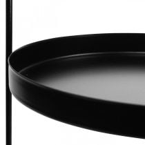 Patera dekoracyjna taca stołowa półka metalowa czarna W30cm Ø20cm