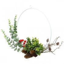 Produkt Wieniec dekoracyjny eukaliptus, jagody i szyszki sztuczne Ø30cm