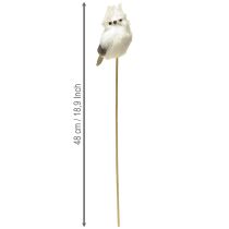 Produkt Sowa na patyku biała 9cm L48cm