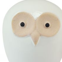 Produkt Figurki dekoracyjne sowa ceramiczne zwierzątka leśne dekoracja biała 11,5cm 3szt