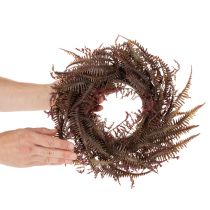 Produkt Sztuczny wianek z gałązkami paproci, dekoracja jesienna, 35 cm