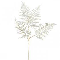Ozdobny liść paproci, sztuczna roślina, gałązka paproci, dekoracyjny liść paproci biały L59cm