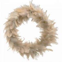 Deco wianek z piór różowy Ø25cm Wianek z piór