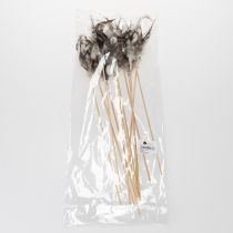 Produkt Ozdobne patyczki z gałązek z piórami naturalnymi, ozdoba wielkanocna do eleganckich aranżacji, 37 cm, 12 szt.