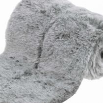 Bieżnik sztuczne futro szary, ozdobne futerko na stół 15×200cm