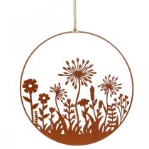 Dekoracja okienna wiosenna dekoracja wisząca metalowa dekoracja kwiatowa Ø30cm 2szt