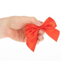 Produkt Dekoracyjna czerwona kokarda, gotowa do rękodzieła i pakowania, 11 cm, 25 sztuk