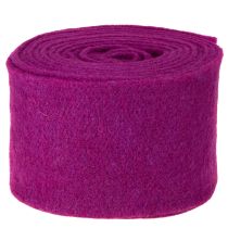 Produkt Filcowa wstążka wełniana, fuksja, 15 cm x 5 m, do dekoracji i prac rękodzielniczych