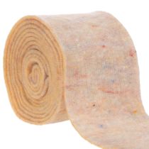 Produkt Taśma filcowa, dwukolorowa podkładka pod garnek z filcu wełnianego, pomarańczowa/wielokolorowa, 15 cm x 5 m