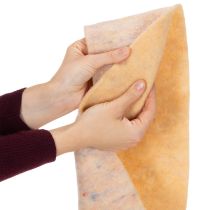 Produkt Taśma filcowa, dwukolorowa podkładka pod garnek z filcu wełnianego, pomarańczowa/wielokolorowa, 15 cm x 5 m