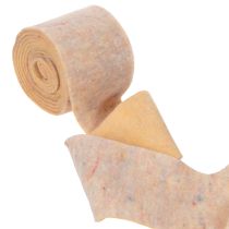 Produkt Taśma filcowa, dwukolorowa podkładka pod garnek z filcu wełnianego, pomarańczowa/wielokolorowa, 15 cm x 5 m