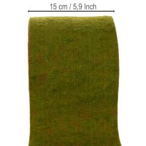 Produkt Taśma filcowa wełniana jako dwukolorowa opaska na doniczki do florystyki, zielono-czerwona, 15 cm x 5 m
