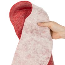 Produkt Filcowa wstążka, 100% wełna, dwukolorowa, jako podkładka pod garnek, filcowa wstążka biało-czerwona, 15 cm x 5 m