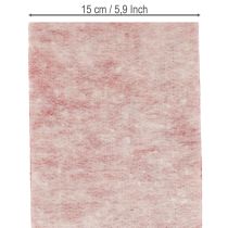 Produkt Filcowa wstążka, 100% wełna, dwukolorowa, jako podkładka pod garnek, filcowa wstążka biało-czerwona, 15 cm x 5 m