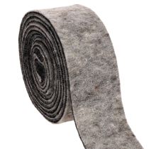 Produkt Taśma filcowa, pasek do garnków, 100% wełny, szaro-czarna, szerokość 7,5 cm, długość 5 m