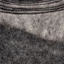 Produkt Taśma filcowa, pasek do garnków, 100% wełny, szaro-czarna, szerokość 7,5 cm, długość 5 m