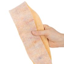 Produkt Taśma filcowa jako dwukolorowa podkładka pod garnek z czystej wełny, pomarańczowa/wielokolorowa, szerokość 7,5 cm, długość 5 m