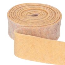 Produkt Taśma filcowa jako dwukolorowa podkładka pod garnek z czystej wełny, pomarańczowa/wielokolorowa, szerokość 7,5 cm, długość 5 m