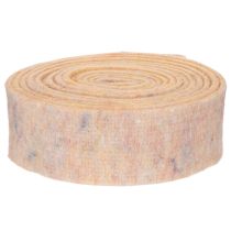 Produkt Taśma filcowa jako dwukolorowa podkładka pod garnek z czystej wełny, pomarańczowa/wielokolorowa, szerokość 7,5 cm, długość 5 m