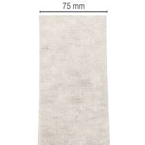 Produkt Dwukolorowa wstążka filcowa, biało-szara, wykonana ze 100% wełny, szerokość 7,5 cm, długość 5 m
