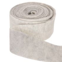 Produkt Dwukolorowa wstążka filcowa, biało-szara, wykonana ze 100% wełny, szerokość 7,5 cm, długość 5 m