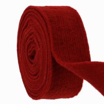 Produkt Wstążka filcowa ciemnoczerwona 7,5cm 5m