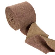 Produkt Dwukolorowa taśma filcowa z filcu wełnianego, 100% wełny, fioletowo-brązowa, 15 cm x 5 m