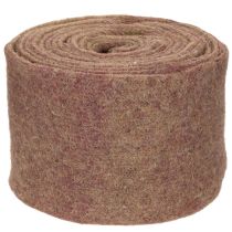 Produkt Dwukolorowa taśma filcowa z filcu wełnianego, 100% wełny, fioletowo-brązowa, 15 cm x 5 m