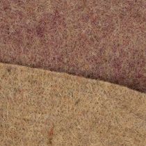Produkt Dwukolorowa taśma filcowa z filcu wełnianego, 100% wełny, fioletowo-brązowa, 15 cm x 5 m