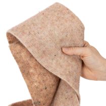 Produkt Filcowa wstążka wełniana, dwukolorowa, sprzedawana na metry do projektów kreatywnych, brązowo-biała, 15 cm x 5 m