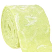 Produkt Wstążka filcowa wstążka wełniana dekoracyjna tkanina jasnozielone pióra filc wełniany 15cm 5m