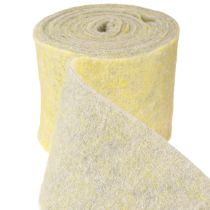 Produkt Wstążka filcowa wełniana wstążka doniczkowa wstążka ozdobna szaro-żółta 15cm 5m