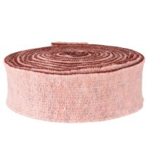 Produkt Wstążka filcowa dwukolorowa wstążka do doniczek wstążka z filcu wełnianego różowo-czerwona 7,5 cm 5 m