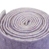 Produkt Wstążka filcowa Franzi Wstążka wełniana filcowa wełniana fioletowa 2-kolorowa 15cm 4m