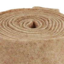 Produkt Wstążka filcowa wełniana wstążka dekoracyjna brązowy beżowy filc wełniany 7,5cm 5m