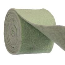Produkt Wstążka filcowa wełniana szaro-zielona puszysta wstążka ozdobna 14cm 5m